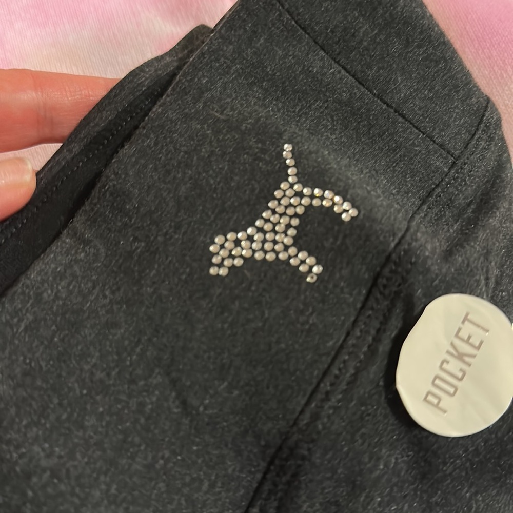 NWT VS PINK BLING PASTEL WATERCOLOR LEGGINGS - Picture 4 of 5